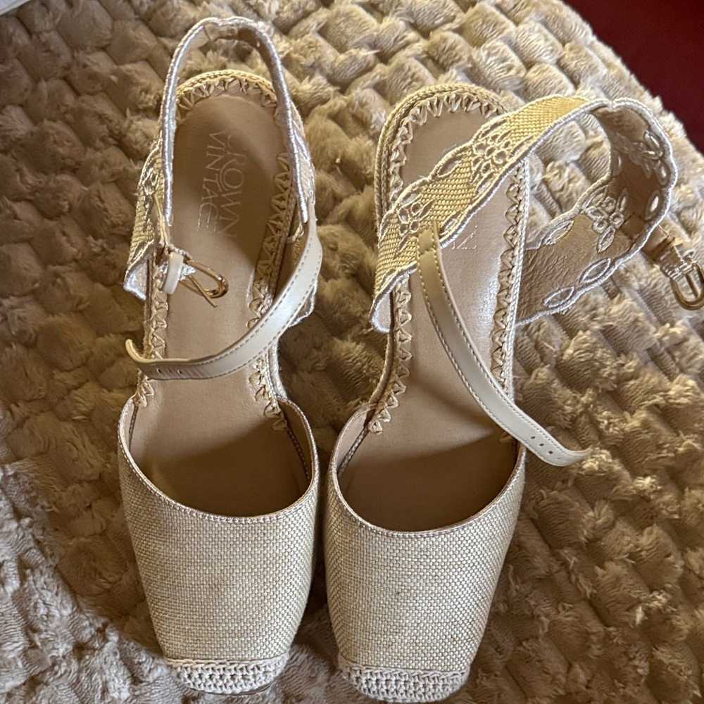 Crown Vintage Cream Espadrille Sandals